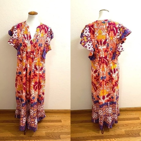 {Anthro} Maeve Cassandra maxi dress - Picture 2 of 2